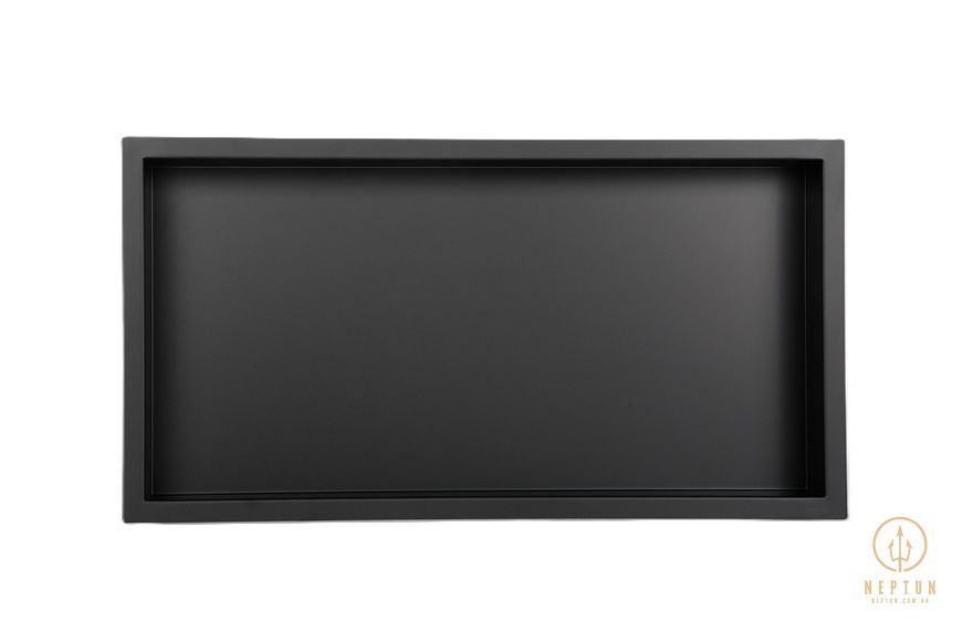 Полиця-ніша для ванної кімнати Mixxus Premium NICHE-0102 BLACK із нержавіючої сталі SUS304 (MI6680) MI6680 фото