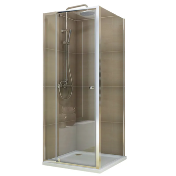 Душова кабіна без піддону Koer SR SC05-90x90x195-TR-01 прозоре скло Easy Clean 6мм, хром (KR5363) KR5363 фото