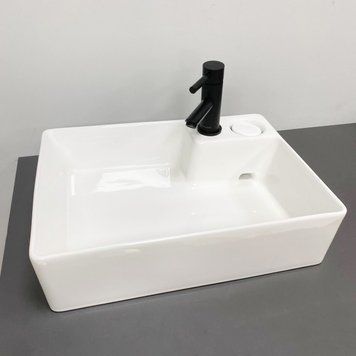 Умивальник накладний VBI ALTAMURA WHITE на пральну машину та отвором під змішувач (VBI-016000) VBI-016000 фото