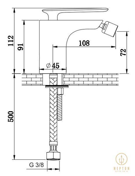 Змішувач для біде KOHLMAN EXPERIENCE GRAPHITE QB130EG фото