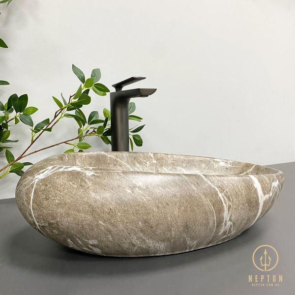 Умывальник (раковина) VBI VICENZA BROWN STONE MATT накладной VBI-014802 фото