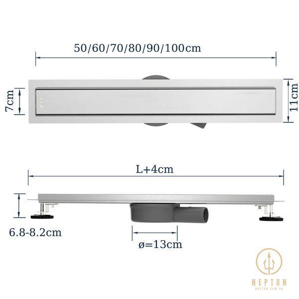 Трап для душу VBI FORT 2в1 70 BLACK (VBI-060107BL) VBI-060107BL фото