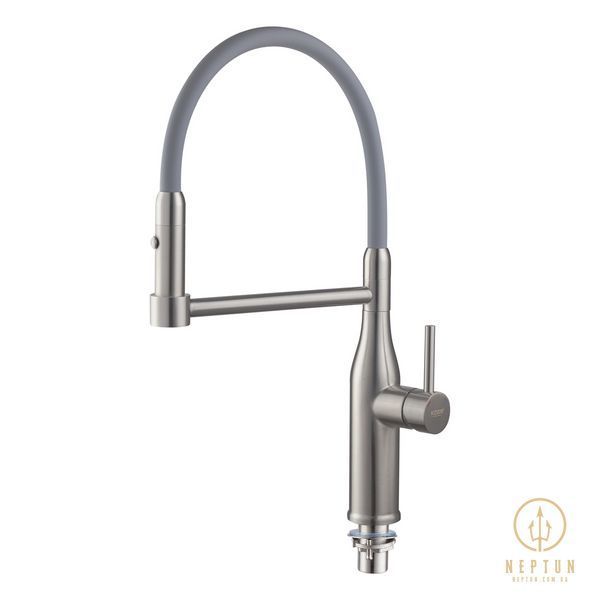 Кухонный смеситель с силиконовым изливом KOER KI-70005-02 (нерж. сталь) (KR3388) KR3388 фото