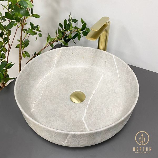 Умывальник (раковина) VBI BARI GREY STONE MATT накладной VBI-011603 фото