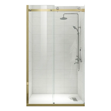 Двері в нішу Koer SR SD01-120x200-TR-12 прозоре скло Easy Clean 8мм, матове золото (KR5377) KR5377 фото