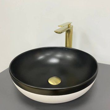 Умывальник (раковина) VBI ORMELA BLACK WHITE MATT накладной VBI-016900 фото