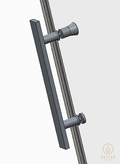 Дверь в нишу Koer SR SD01-120x200-TR-12 прозрачное стекло Easy Clean 8мм, матовое золото (KR5377) KR5377 фото