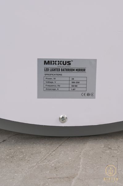 Дзеркало Mixxus Plain MC02-60 (годинник, Led-підсвічування, антизапотівання) (MI6012) MI6012 фото