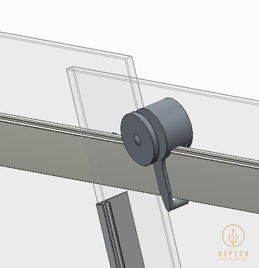 Дверь в нишу Koer SR SD01-120x200-TR-12 прозрачное стекло Easy Clean 8мм, матовое золото (KR5377) KR5377 фото