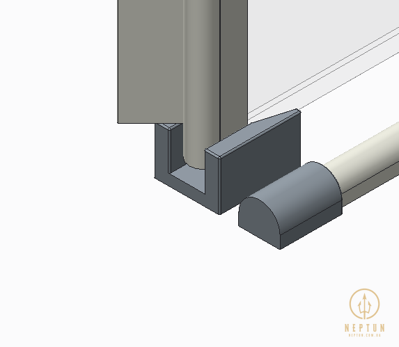 Дверь в нишу Koer SR SD01-120x200-TR-12 прозрачное стекло Easy Clean 8мм, матовое золото (KR5377) KR5377 фото