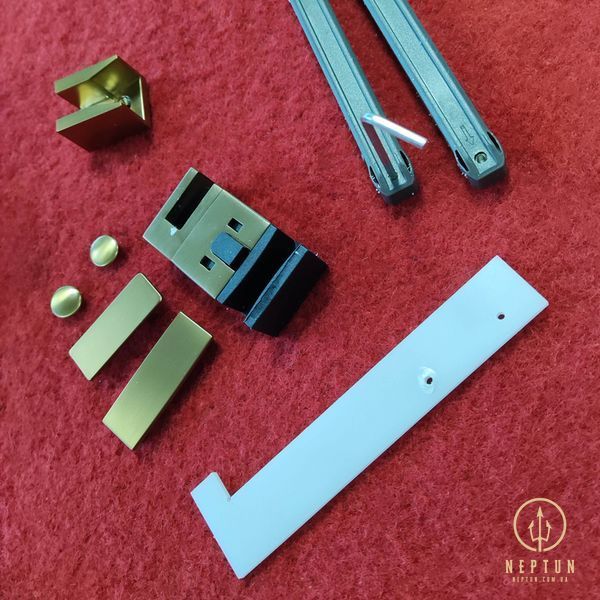 Дверь в нишу Koer SR SD01-120x200-TR-12 прозрачное стекло Easy Clean 8мм, матовое золото (KR5377) KR5377 фото