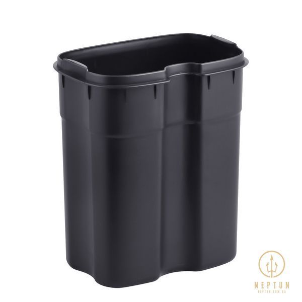 Відро для сміття з плавним закриттям прямокутне Mixxus Premium Style-TC0305 SS Color 5л колір нержавійка (MI7060) MI7060 фото