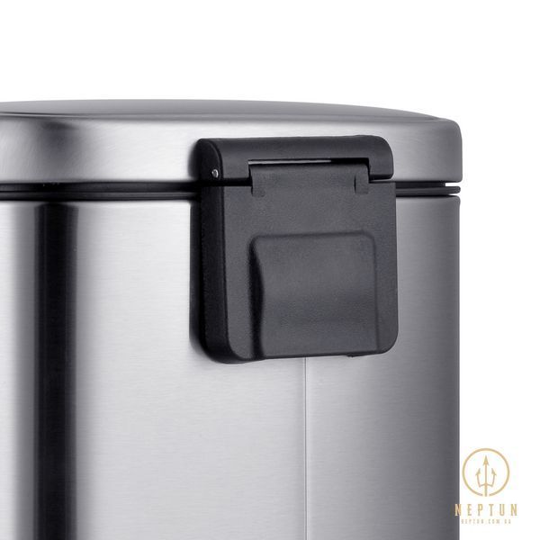 Відро для сміття з плавним закриттям прямокутне Mixxus Premium Style-TC0305 SS Color 5л колір нержавійка (MI7060) MI7060 фото