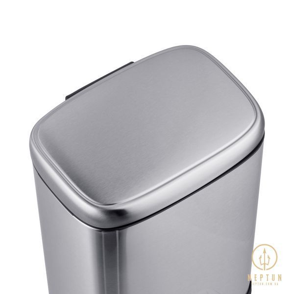 Відро для сміття з плавним закриттям прямокутне Mixxus Premium Style-TC0305 SS Color 5л колір нержавійка (MI7060) MI7060 фото