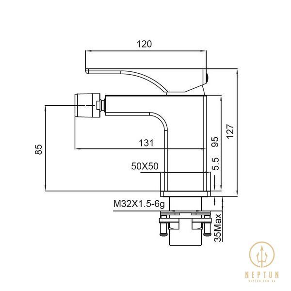 Смеситель для биде Koer KB-20010-05 (Цвет черный) (KR3481) KR3481 фото