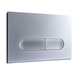 Панель змиву Koer KT-0608-14 240x160x10mm пластикова, кнопка закруглена (колір сатин) (KR6127) KR6127 фото 1