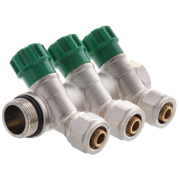Колектор вентильний з фітингом Koer KR.1123-3 3/4"x3 ways (KR2830) KR2830 фото