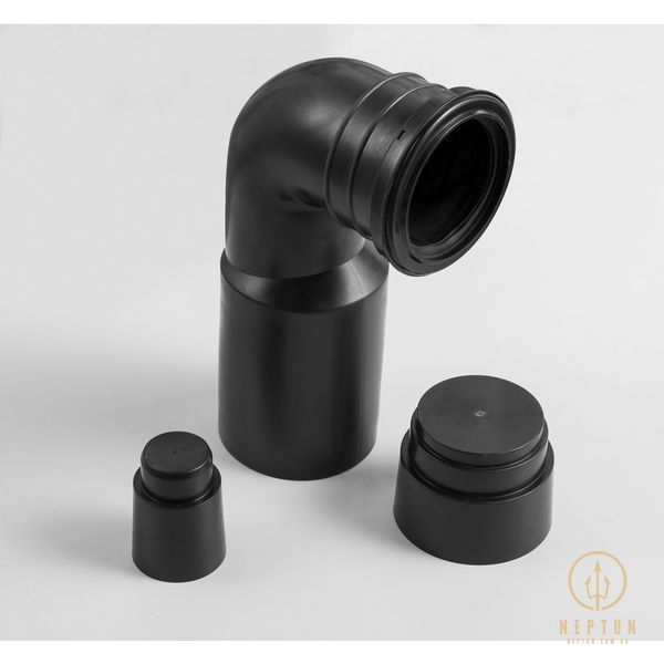 Коліно стоку Koer KT-0707 з кріпленням інсталяції для KT-0401, KT-0403, KT-0404, KT-0405 (KR5724) KR5724 фото